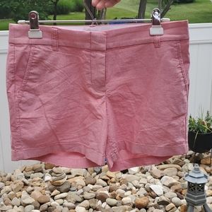 J Crew  size 6 pink and white shorts.